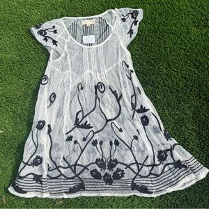 Anthropologie Moulinette Soeurs White and Black dress